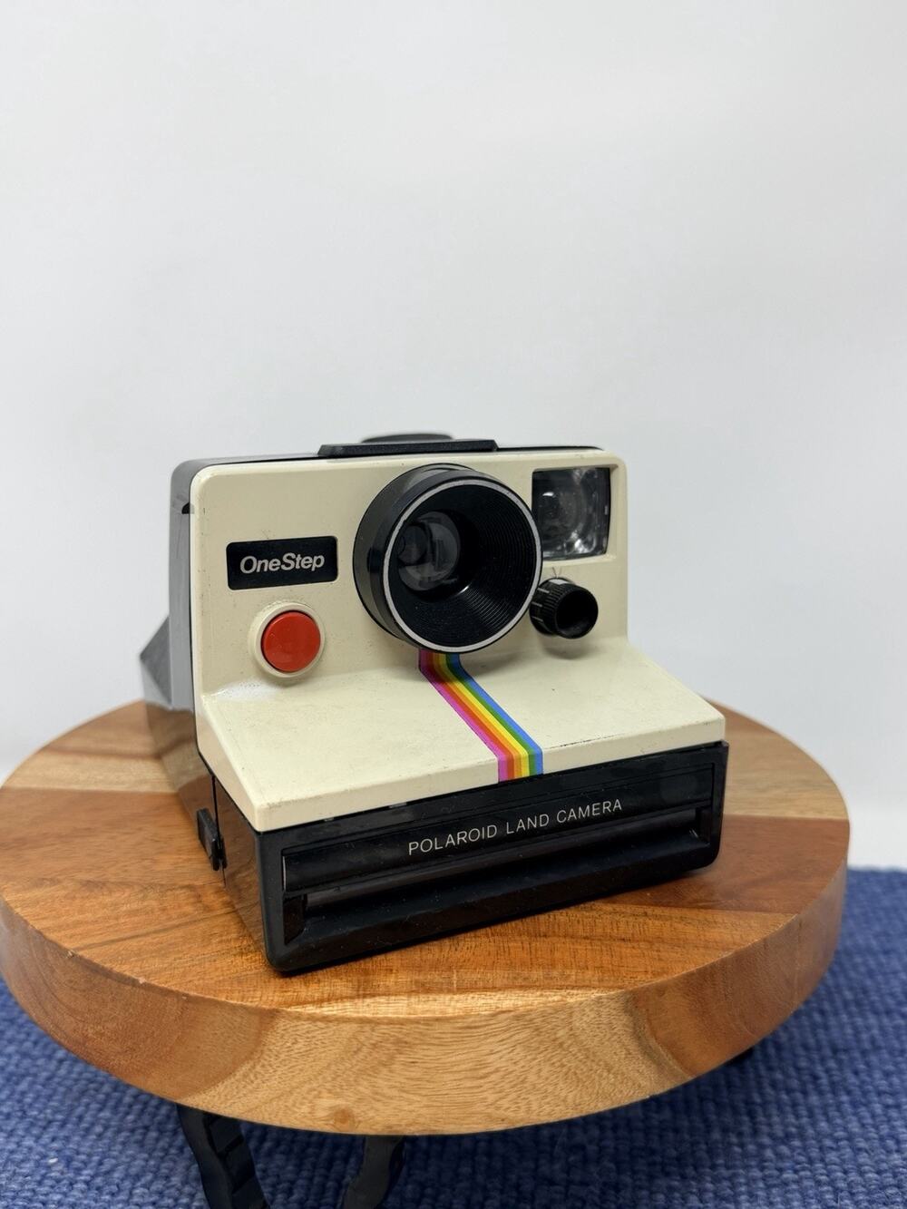 Polaroid OneStep White Camera with Rainbow Stripe